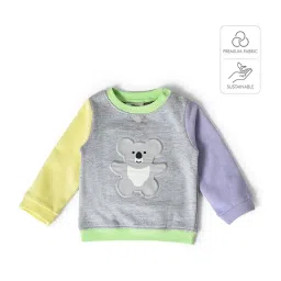 MiArcus Kids Multicolor Cotton Applique Full Sleeves Sweatshirt image 3