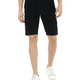 Louis Philippe Jeans Black Slim Fit Shorts image 1