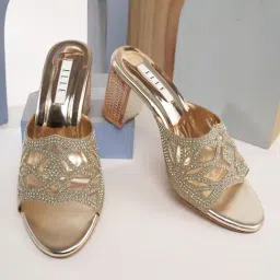 Elle Women's Gold Ethnic Sandals-image-54
