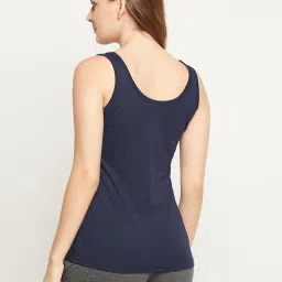 Clovia Blue Cotton Tank Top image 2