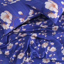 Romee Geometric Brown 144 TC Cotton Queen Sized Bed Sheet with 2 Pillow Covers image 3