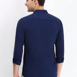 Allen Solly Navy Slim Fit Shirt image 2