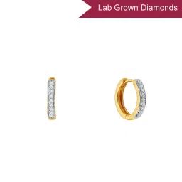 GIVA 18K Gold Elegance Lab Grown Diamond Hoop Earrings for Women image 2
