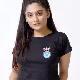 Bloopers Store Women Graphic Print Cotton Crop Top image 1