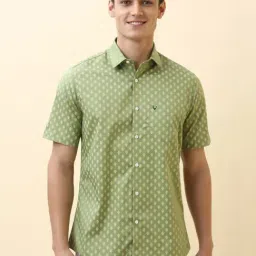 Allen Solly Green Slim Fit Printed Shirt-picture-20
