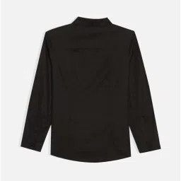 Allen Solly Boys Black Cotton Solid Full Sleeves Shirt image 2
