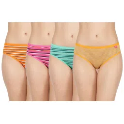 Dollar Missy Multicolor Striped Hipster Panty (Pack  of 4) image 1