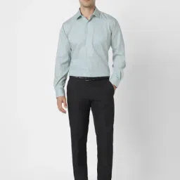 Van Heusen Blue Cotton Regular Fit Texture Shirt image 5