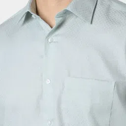 Van Heusen Blue Cotton Regular Fit Texture Shirt image 4