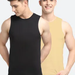 Friskers Multi Cotton Slim Fit Vest - Pack of 2 image 1