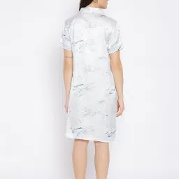 Clovia Grey Printed Night Dress image 2