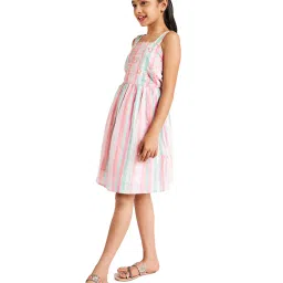 Global Desi Girl Multicolor Embroidered Dress image 3