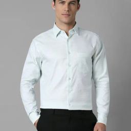 Louis Philippe Blue Slim fit Texture Formal Shirt-picture-35