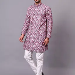 granthy Men Ethnic Motifs Printed Kurta image 3