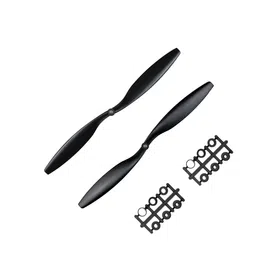 Orange HD Propellers 1245(12X4.5) ABS Black 1CW+1CCW-1pair image 1