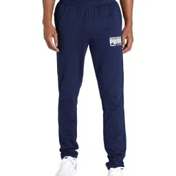 Puma Graphic Blue Cotton Trackpants image 1