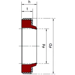 NOK DKI Series 170x 190 mm Iron Rubber Reciprocating Dust Seal, DKI 170 190 10 14 image 3