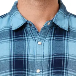 Pepe Jeans Blue Regular Fit Checks Shirt image 5
