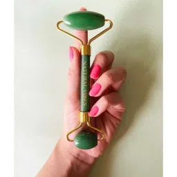 Natural Vibes Jade Face Roller, Jade Gua Sha & Nirvana Flower Oil Gift Set image 4