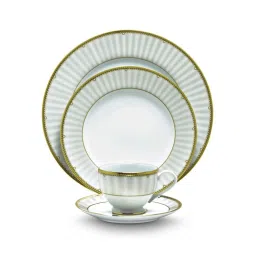 NORITAKE Petite Fleur White & Green Porcelain Dinner Set image 1