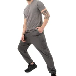 Dcyphr Grey Cotton Regular Fit Joggers image 5