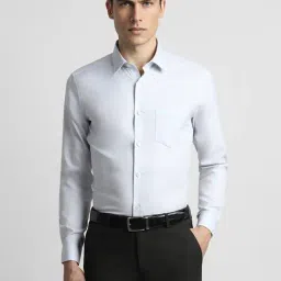 Peter England White Cotton Slim Fit Shirt-picture-33