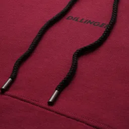 Dillinger Maroon Fleece Typographic Oversized Hoodie image 5