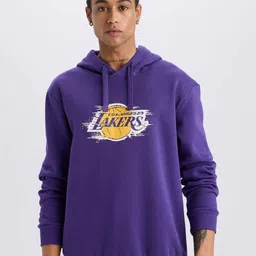 DeFacto Men Graphic Printed Hooded Pullover Sweatshirt image 2