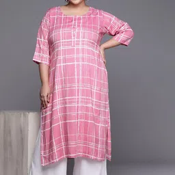 EXTRA LOVE BY LIBAS Women Plus Size Printed Kurta-image-6