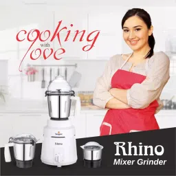 Stargaze 1000 W Rhino Mixer Grinder with 3 Jars White image 2