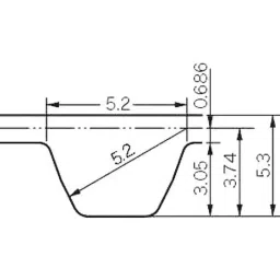 Mitsuboshi Chloroprene Rubber Super Torque Timing Belt S8M Type (Length 1280 mm, Teeth 160), 250DS8M1280G-picture-22