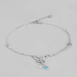Zavya Butterfly 925 Sterling Silver Charm Anklet image 2