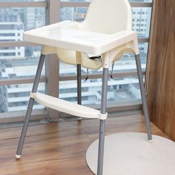 fab n funky Multi-Functional Portable Folding Feeding Eating Highchair Plastic Kids Baby High Chair With 2 Level Height Adjustment - White-picture-15