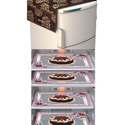 Dakshya Industries Fridge Top Cover and Fridge Mat Combo Set of 5-picture-36