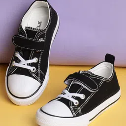 TRUFFLE COLLECTION Colour Blocked Velcro Closure Sneakers - Black & White-picture-15