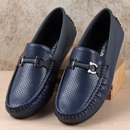 Pine Kids Slip On Party Wear Loafers - Blue-picture-35