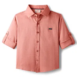 Rikidoos Full Sleeves Textured Shirt - Red-picture-10
