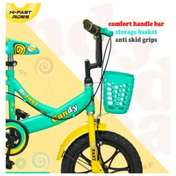 Hi-Fast Candy Unisex Kids Cycle With Back Seat and 95% Assembled 14 T Road Cycle image 2
