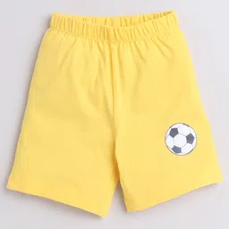 BUMZEE Pack Of 3 Sports Theme Printed Shorts - Red & Yellow image 3