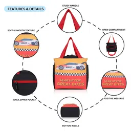 Echo Boomers Race Car Black Lunch BagStylish, Durable & Lightweight image 4
