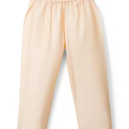 Babyhug Brocade Woven Full Sleeves Kurta Pajama Set With Floral Foil Print - Dark Green image 4