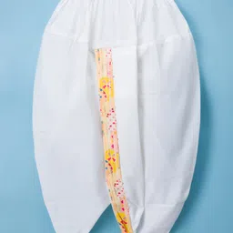 Dapper Dudes Full Sleeves Floral Printed Kurta Dhoti Set - Yellow image 4