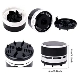 KolorFish Mini Crumb Vacuum Cleaner Portable Desktop Sweeper Handheld Cordless Multifunction Cleaning - Black image 5