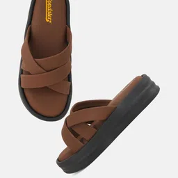 Roadster Women Brown Solid Synthetic Wedge Heels image 4