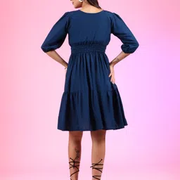 Krunal Raiyani Women V-Neck Fit & Flare Knee Length Dress image 4