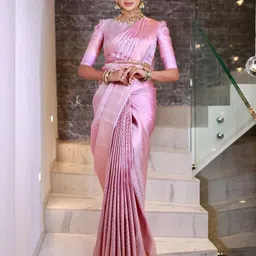 YAMUNE Woven Design Zari Pure Silk Handloom Banarasi Saree-image-11