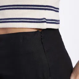 glitchez Front Knot Asymmetric Mini Skorts image 2