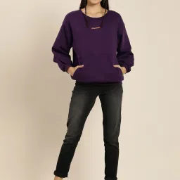 Dillinger Purple Fleece Typographic Oversized Pullover image 4