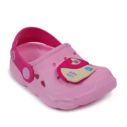 Passion Petals Kids Pink Back Strap Clogs-picture-14