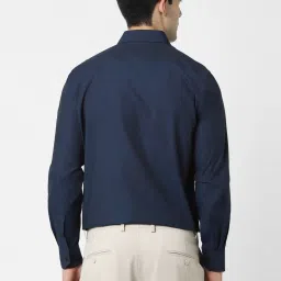 Van Heusen Navy Cotton Regular Fit Shirt image 2